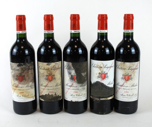 5 Blles CH. POUJEAUX Moulis 1999.