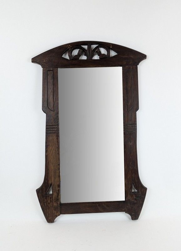 MIROIR rectangulaire à cadre en bois mouluré...