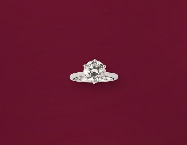 SOLITAIRE en or gris (750) serti d'un diamant...