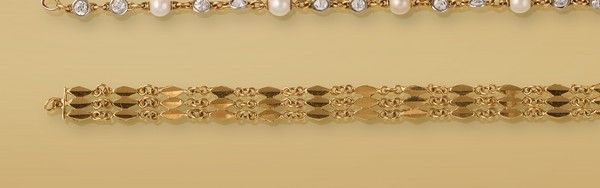 BRACELET en or jaune (750) à maillons de...