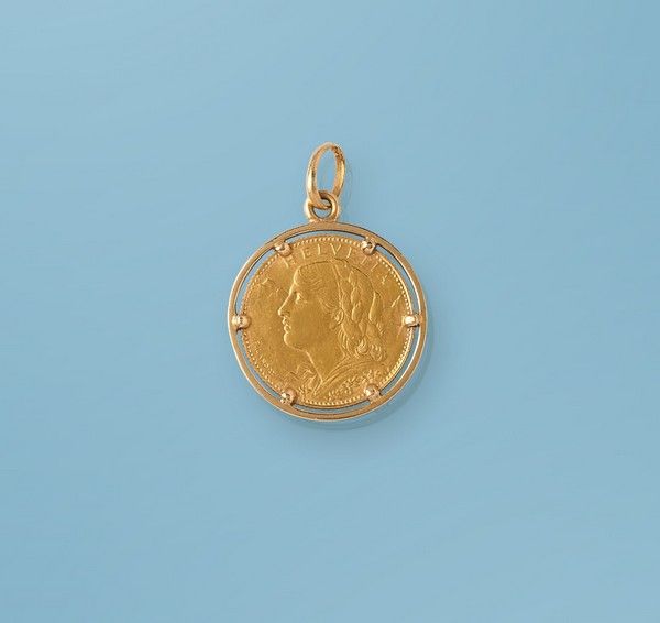 PENDENTIF en or jaune (750) sertissant une...