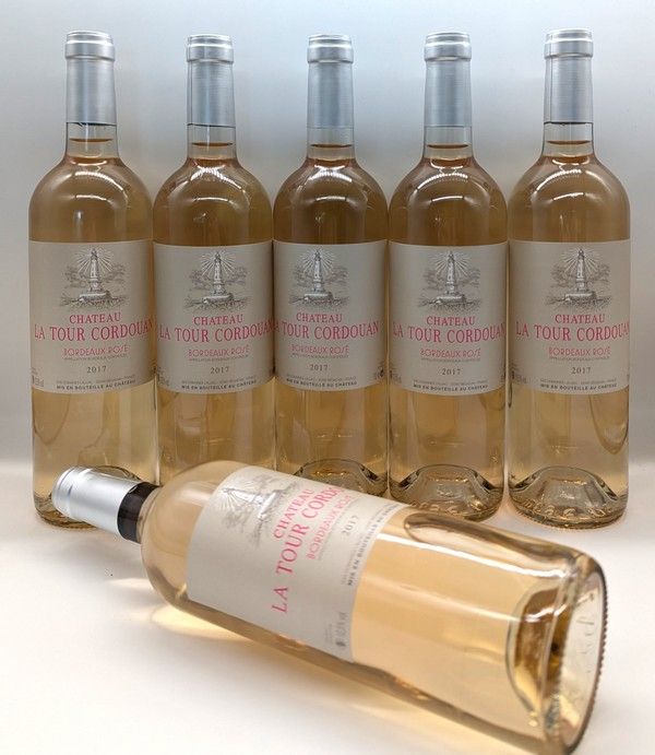 6 Blles CH. LA TOUR CORDOUAN Bordeaux rosé...