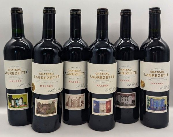 6 Blles CH. LAGREZETTE, Cahors, Malbec: 2016,...