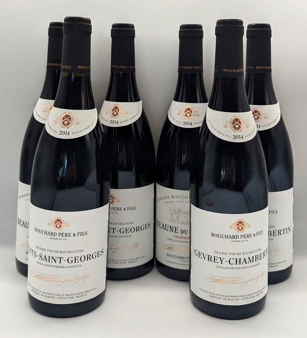 Lot de 6 Blles rouge Mise BOUCHARD :