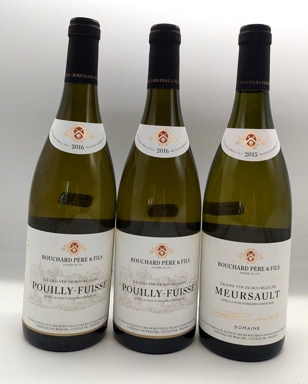 Lot de 3 Blles blanc Mise BOUCHARD :