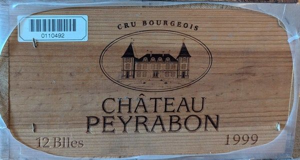 12 Blles CH. PEYRABON Haut-Médoc 1999