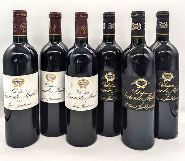 6 Blles CH. SOCIANDO-MALLET Haut-Médoc 3x...