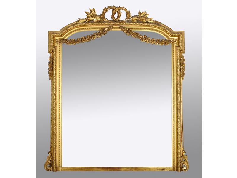 IMPORTANT MIROIR DE CHEMINEE rectangulaire...