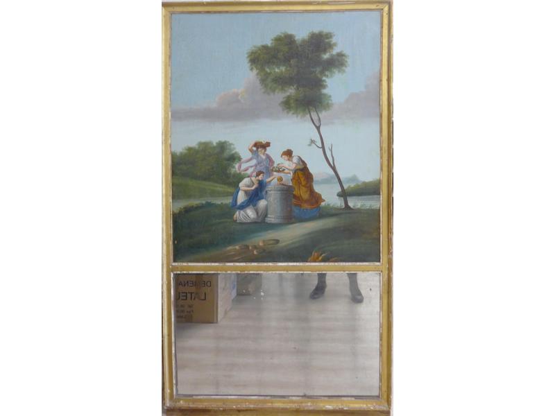 TRUMEAU dans un cadre en bois doré à miroir...