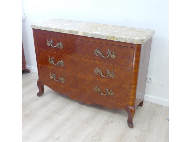 COMMODE rectangulaire en bois de placage...