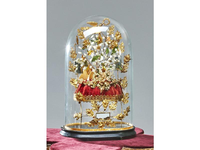 BOUQUET DE MARIEE sous globe.