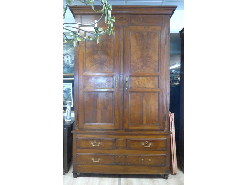 ARMOIRE-PANTALONNIERE deux corps en acajou...