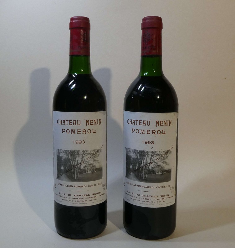 2 Blles CH. NENIN. Pomerol 1993.