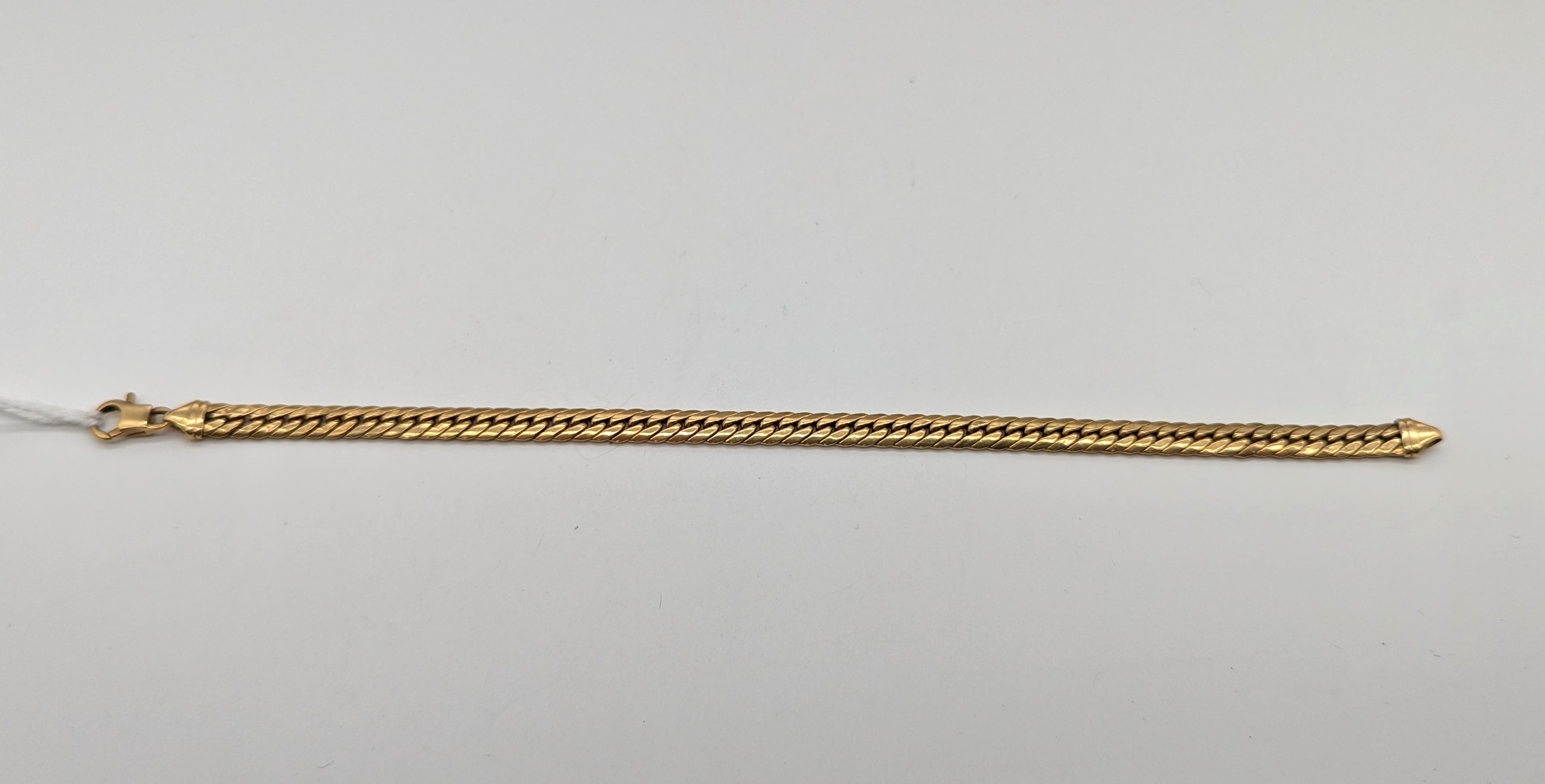 BRACELET en or (750) à mailles plates tr...