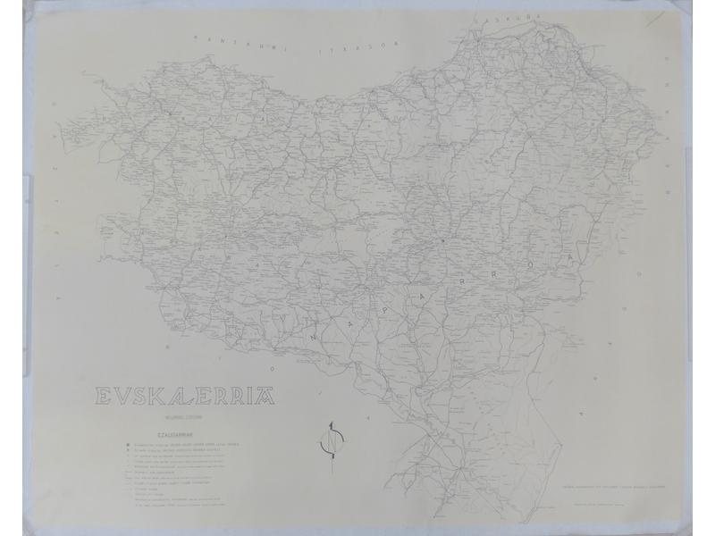 CARTE géographique du Pays Basque en langue...