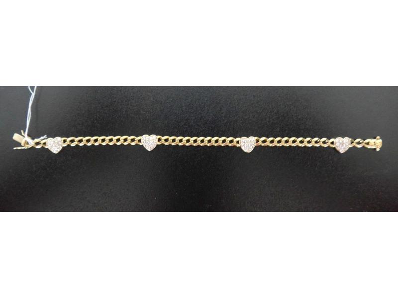 BRACELET en or jaune (750), à mailles et...