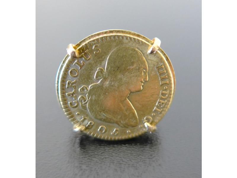 BAGUE en or jaune sertie d'un Louis d'or...