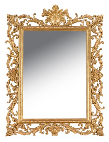 MIROIR rectangulaire dans un cadre en bois...