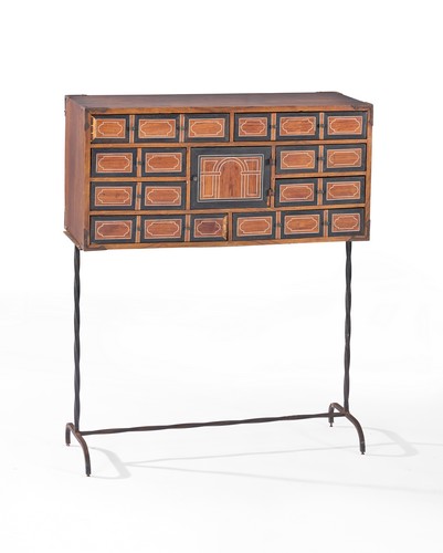 CABINET rectangulaire en placage de bois...