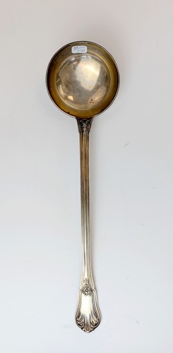 LOUCHE en argent (950), modèle feuillagé...