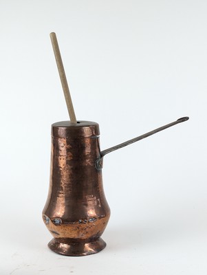 CHOCOLATIERE balustre en cuivre sur batt...