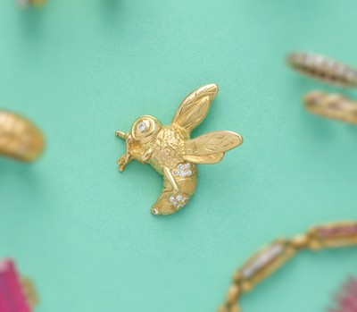 PENDENTIF en or (750) représentant une abeille...
