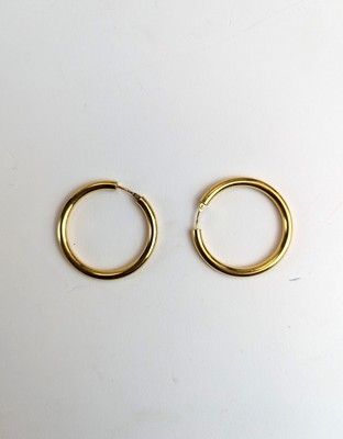 PAIRE DE CRÉOLES en or (750)