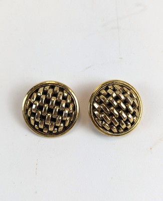 PAIRE DE CLIPS D'OREILLES en métal doré et...
