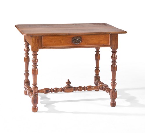TABLE BUREAU en chêne, plateau rectangulaire...