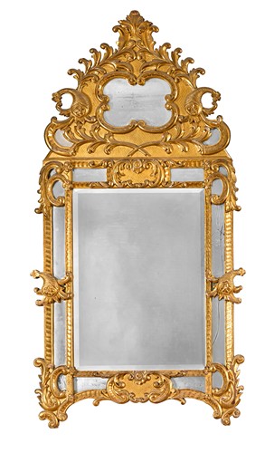 MIROIR rectangulaire biseauté dans un cadre...