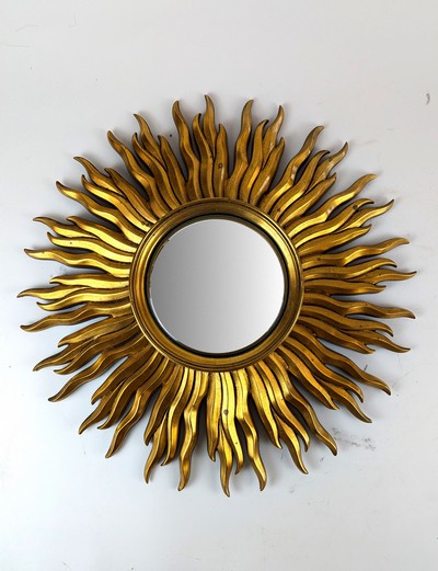 PETIT MIROIR SORCIERE dans un cadre en bois...