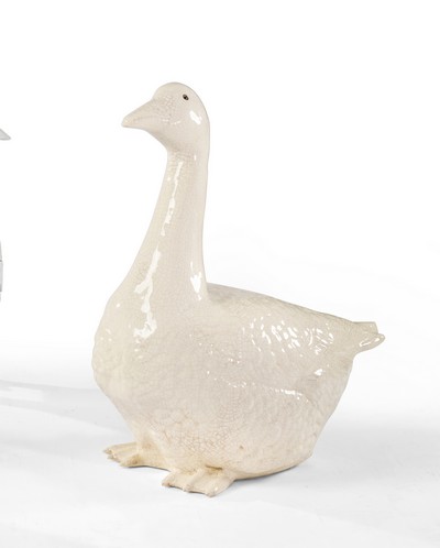 OIE en céramique émaillée blanc craquelé....