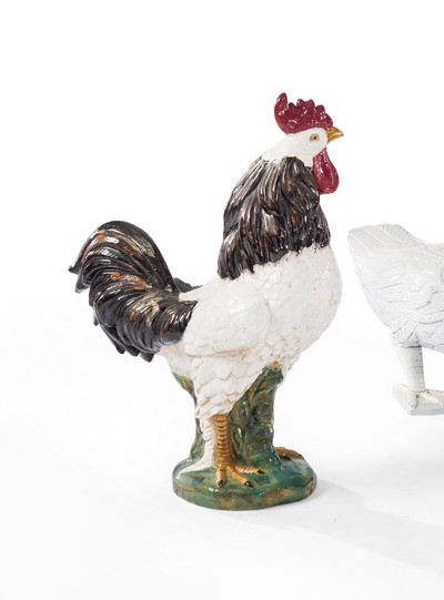 COQ au naturel en faïence émaillée polyc...