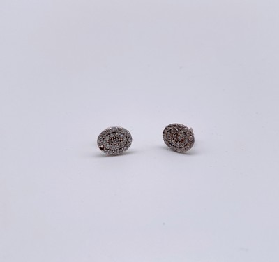PAIRE DE BOUCLES D'OREILLES en argent (925)...