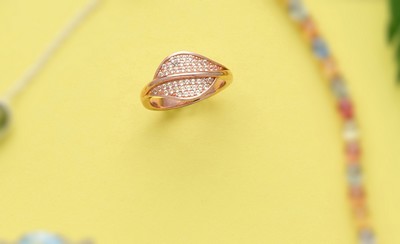 BAGUE en argent rose (925) en deux parties...