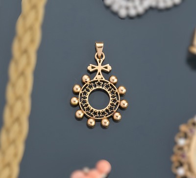 DIZAINIER en or (750) ajouré à motif d'é...