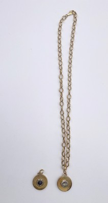 COLLIER en or deux tons (750 et 585) à chaîne...