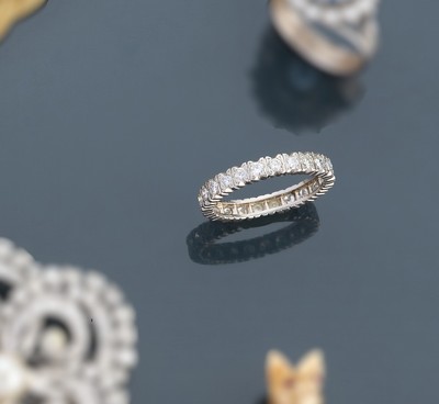 ALLIANCE américaine en platine (850) ornée...