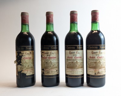 4 Blles CH. NAUDE, Saint-Émilion, GC, 19...