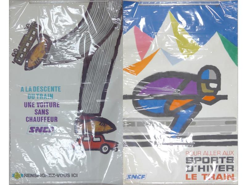 DEUX AFFICHES vers 1970 pour la SNCF