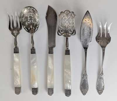 SERVICE A BONBON en argent (800) à décor...