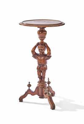 SELLETTE OU GUÉRIDON en bois naturel mouluré...