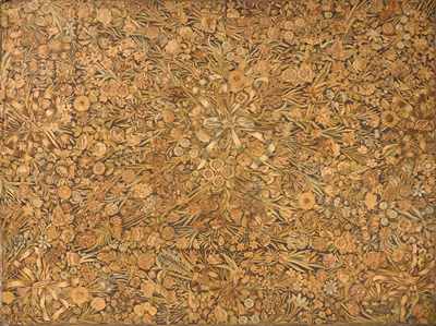 TAPISSERIE OU TAPIS DE TABLE en laine et...