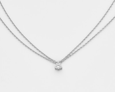 COLLIER DOUBLE RANGS en or gris (750) et...