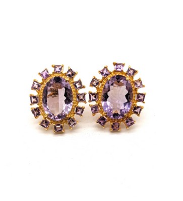 PAIRE DE CLOUS D'OREILLES en vermeil (925)...