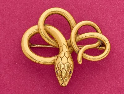 BROCHE-PENDENTIF en or jaune (750) à décor...