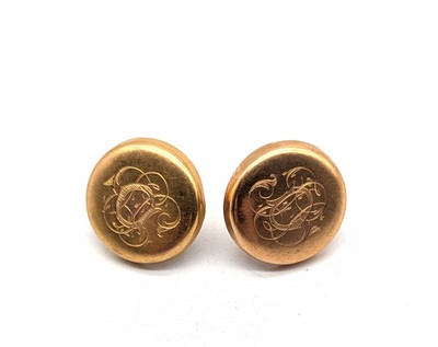 PAIRE DE BOUTONS DE MANCHETTES en or (750)...