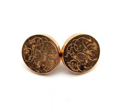 PAIRE DE BOUTONS DE MANCHETTES en or (750)...