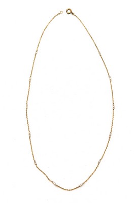 PETIT COLLIER RAS-DE-COU en or (750) à mailles...