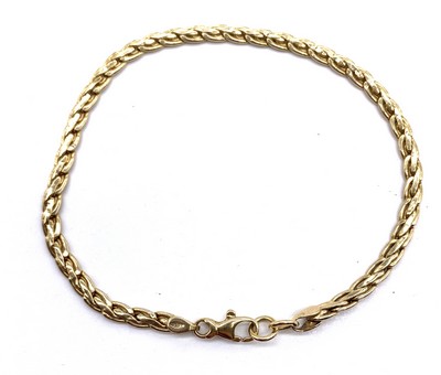 BRACELET en or (750) à mailles plates tr...